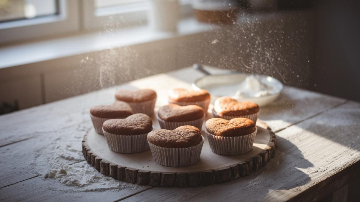 Créez une surprise romantique avec des muffins en forme de coeur sans moules spéciaux